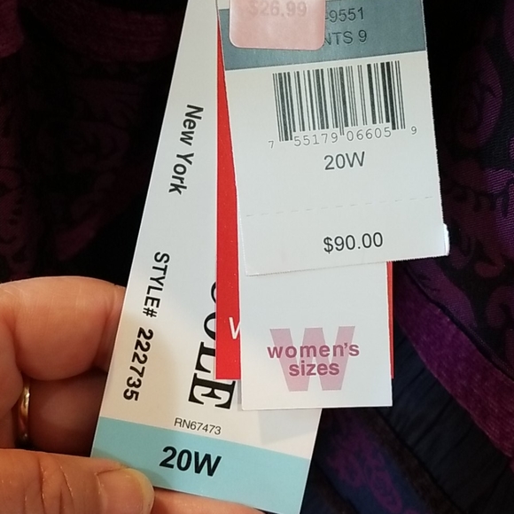 Danny & Nichole purple and navy blazer, size 20W - Picture 8 of 8